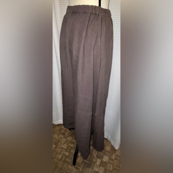 Women’s Asian brand 100%‎ Linen brown elastic waist maxi skirt size small - Picture 5 of 16